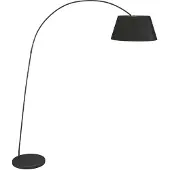 LINDBY Piantana Esti, nera/dorata, tessuto, altezza 199 cm