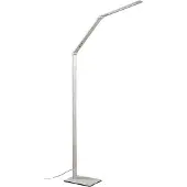 LUCANDE Piantana LED Nicano, grigio, metallo, CCT, 125cm