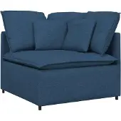 Syfax Modulo Angolare Divano Modulare con Cuscini Blu 100 cm