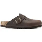 Birkenstock Boston SFB Oiled Leather Sandali (38 - Regular, marrone)
