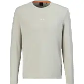 BOSS per uomo. 50473286 T-shirt a maniche lunghe TChark beige (XL), Casual, Cotone, Manica lunga
