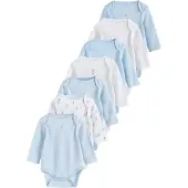Next Tutina / body per bambino blu chiaro / marrone chiaro / bianco