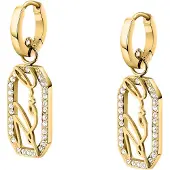 Karl Lagerfeld Fashion gold-plated dangle Orecchini Crystals KLAYC45