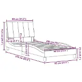 vidaXL Struttura letto senza materasso "Hanko" nero 80x200 cm in tessuto