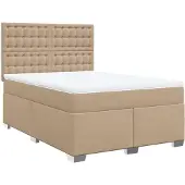 Syfax Giroletto a Molle con Materasso Cappuccino 140x200cm Pelle finta