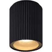 Nordlux Plafoniera Kyklop Ripple, nera, alluminio, GU10