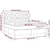 vidaXL Letto a molle con materasso verde scuro 160x200 cm in velluto