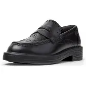 Camper Mocassino Twins in pelle con motivo brogue a coda di rondine