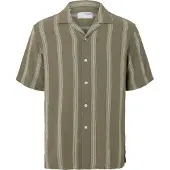Selected Camicia A Maniche Corte Uomini Verde M