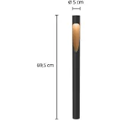 Louis Poulsen Lampione Flindt 840 nera 70 cm Spina maschio