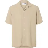 Selected Camicia A Maniche Corte Uomini Beige M