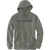 Carhartt Signature Logo Sweatshirt Felpa con cappuccio Uomo (M, grigio)