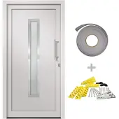 vidaXL Porta d'ingresso bianca 98x190 cm