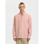 Selected Camicia In Misto Lino Uomini Rosa XXL