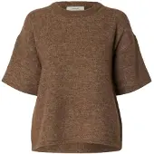 Selected Pullover A Maglia Donne Marrone XS