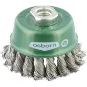 Osborn Spazzola a tazza antiruggine M14 65 mm annodata