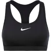 Nike Reggiseno sportivo 'SWOOSH' nero / bianco
