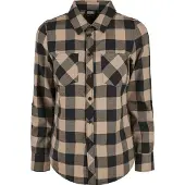 Urban Classics Camicia da donna beige scuro / grigio scuro / nero