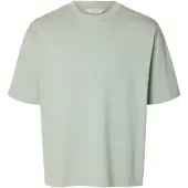Selected T-shirt Girocollo Uomini Aqua Gray XL