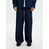 Selected Jeans A Gamba Ampia Uomini Blu 28