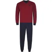 Hajo Pigiama lungo navy / rosso / rosso acceso