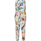Urban Classics Tuta jumpsuit petrolio / arancione / rosso / bianco