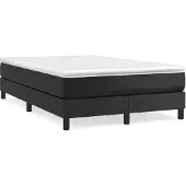 Syfax Giroletto a Molle con Materasso Nero 120x200 cm in Pelle finta