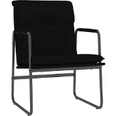 vidaXL Sedia lounge nera 55x64x80 cm tessuto