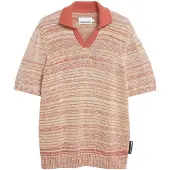 Armedangels Yarnmix Knit Maglia polo Uomo (L, fuchsia/beige)