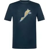Super.natural Duck Dive Tee Maglia merino Uomo (XL, blu)