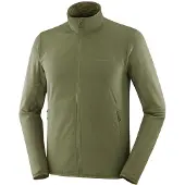 Salomon Essential Lightwarm Hybrid Giacca in pile Uomo (M, olivia)