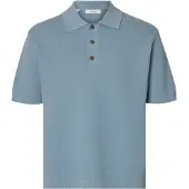 Selected Camicia Polo In Maglia Uomini Blu M