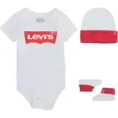 Levi's Kids Set 'Classic Batwing Infant 3pc Set' bianco