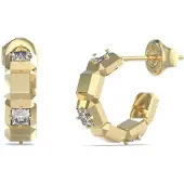 GUESS Ace Of Diamonds gold-plated hoop Orecchini JUBE06183JWYGT/U