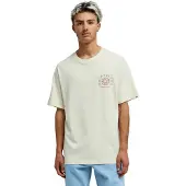 Quiksilver Curve Palm T-shirt Uomo (XL, bianco)