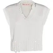 MARNI Gilet in cotone effetto used