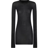 RICK OWENS T-shirt in viscosa e seta