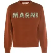 MARNI Pullover girocollo lana con logo