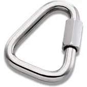Peguet Moschettone Delta Link 2 unità argento 6 mm argento 6 mm