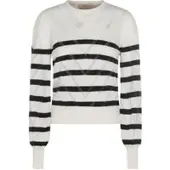 Twinset Maglia in cotone e cashmere a righe