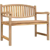 vidaXL Panchina da giardino 114x59x87 cm in teak massiccio