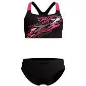Speedo Kid's Medley Logo 2 Piece Bikini Bambini (116, nero)
