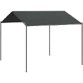 Syfax Tenda a Baldacchino Antracite 3x3 m in Acciaio e Tessuto