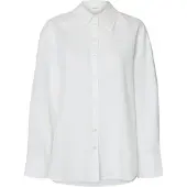 Selected Camicia In Misto Lino Donne Bianco 38