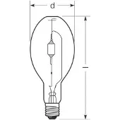 Radium Lampada ad alogenuro metallico E40 1000W HRI-E NSC/C trasparente