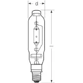 Radium Lampada ad alogenuro metallico E40 1000W HRI-T D trasparente