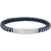 Emporio Armani Designer leather blue Bracciale EGS3319040