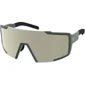 SCOTT - Occhiali da sole - Shield Kaki Green Amp White Chrome S2 - Nero