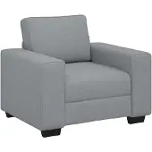 vidaXL Poltrona Grigio chiaro 100x77x82 cm Tessuto