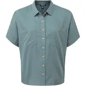 Sherpa Women's Palmo S/S Shirt Camicetta Donna (L, turchese)